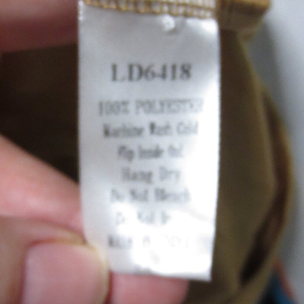 4/$14 C. LUCE womens DRESS green CHEVRON orange GOLD boho UNIQUE lined SIZE S - Picture 8 of 12